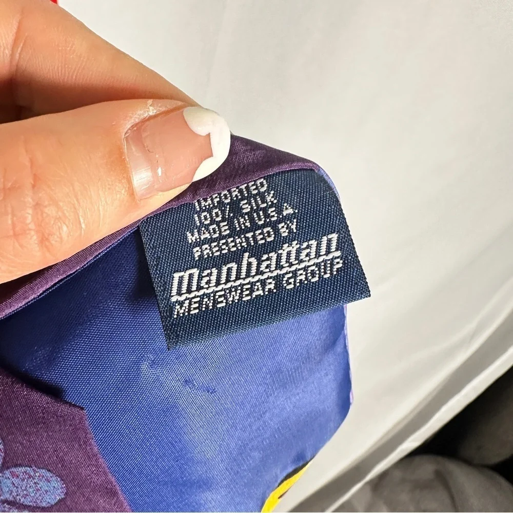 The Beatles Silk Tie Drive My Car 1991 Manhattan Menswear Retro Vintage Purple